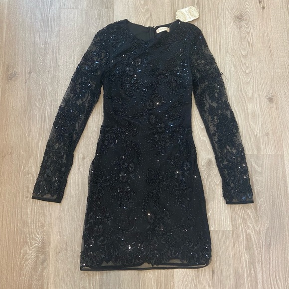 Altar’d state black embroidered sequin dress size small - Picture 1 of 3